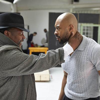 Wendell Pierce and Arinzé Kene in rehearsal for Death of a Salesman, Young Vic 2019
