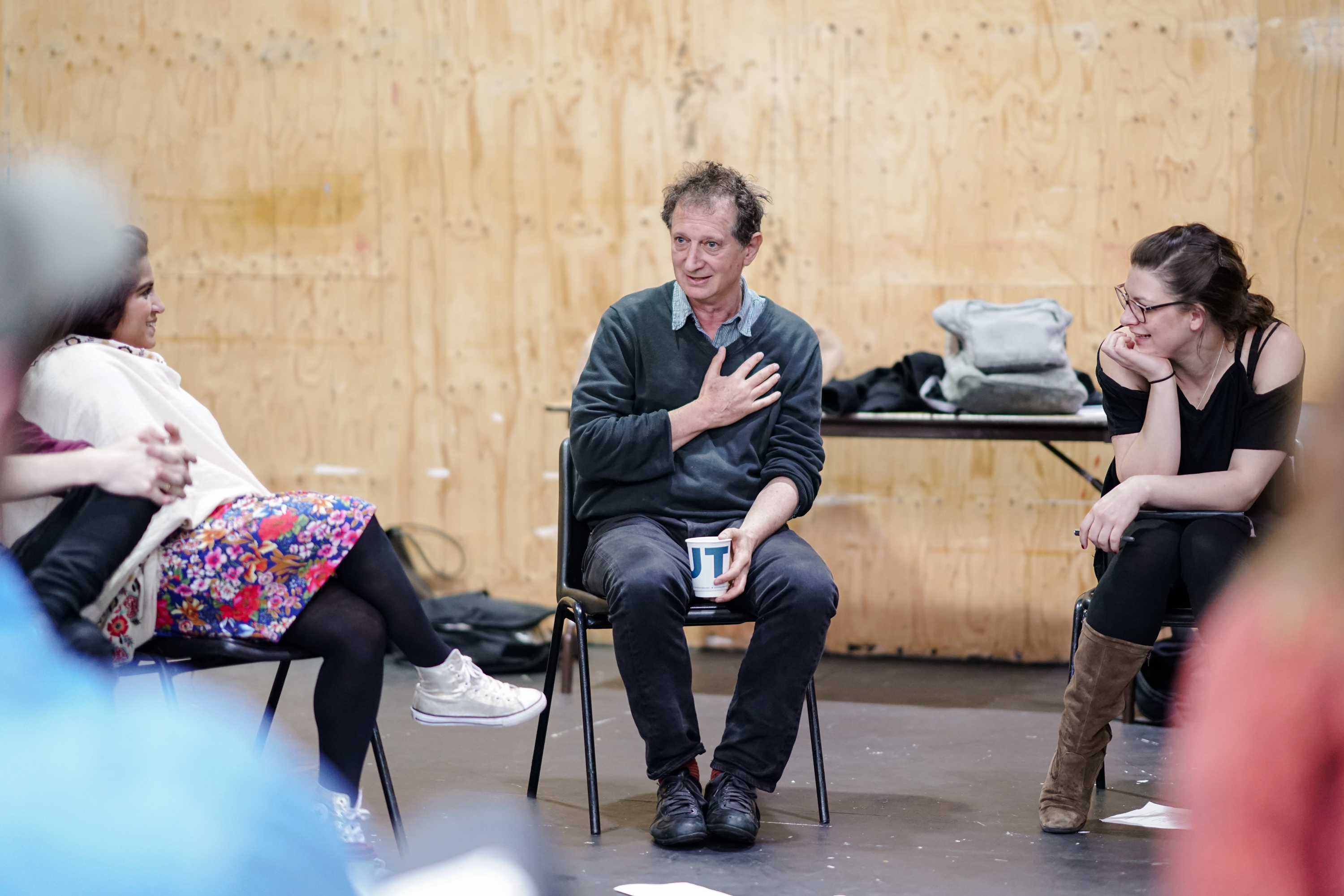 David Lan in a workshop at the Young Vic