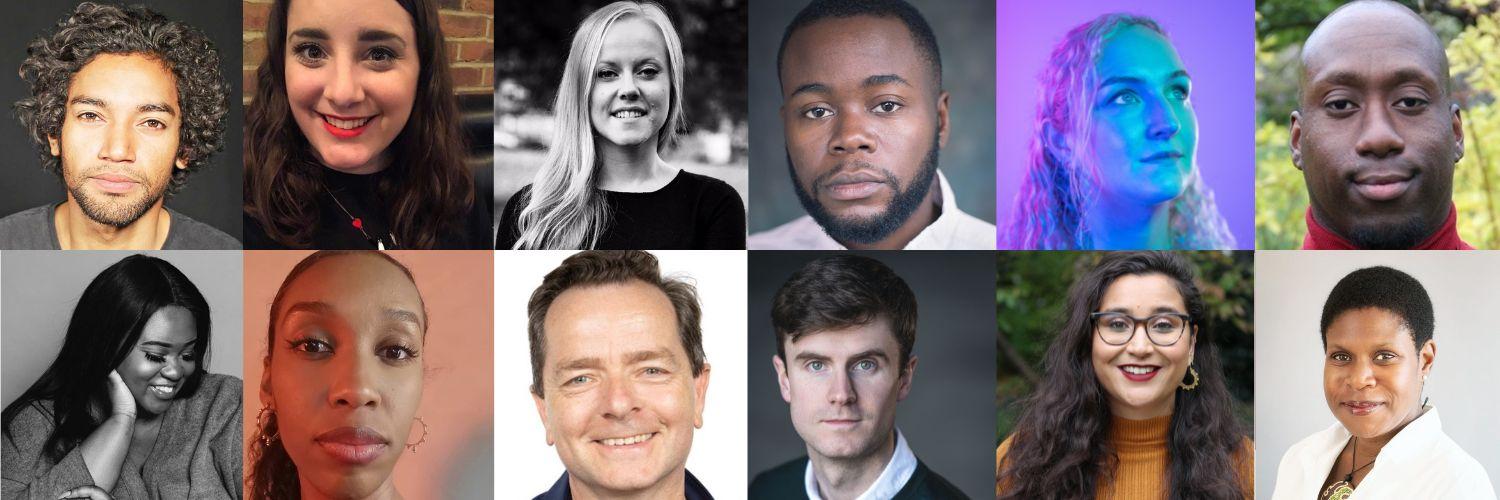 Twelve headshots of the Young Vic Innovate Project Associates