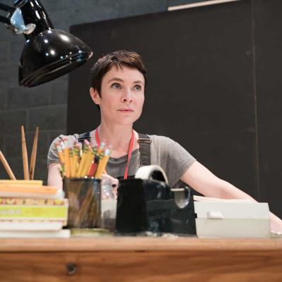 Kaisa Hammarlund in rehearsal for Fun Home at the Young Vic. Photo by Marc Brenner