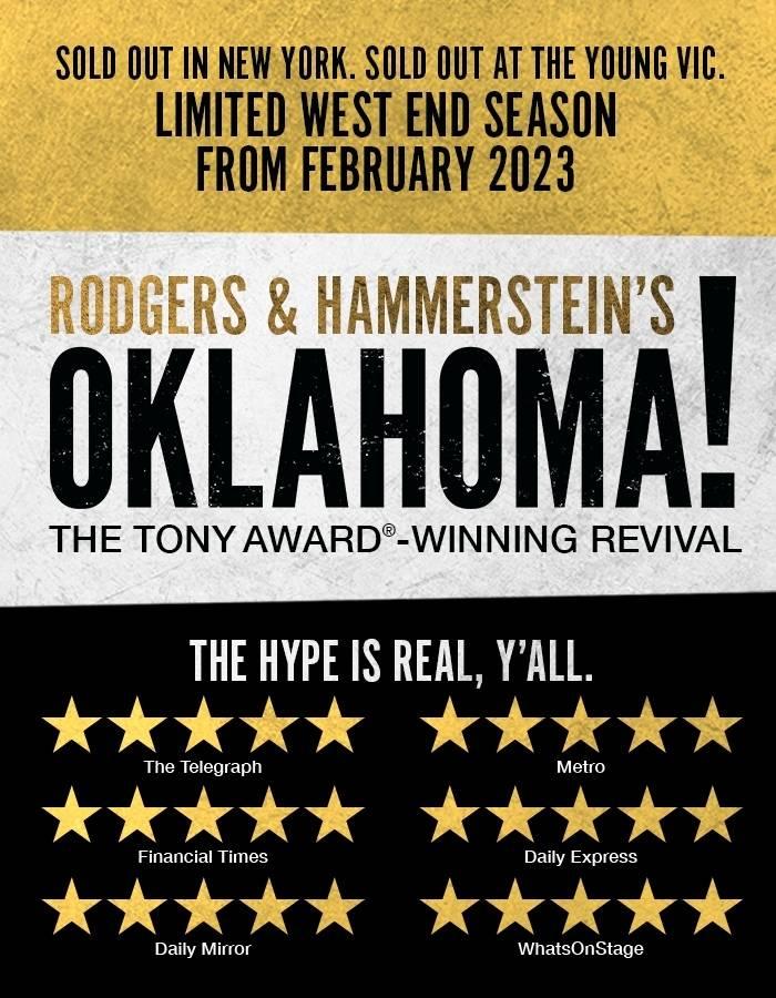 Rodgers & Hammerstein's Oklahoma! transfers to the West End from Feb 2023